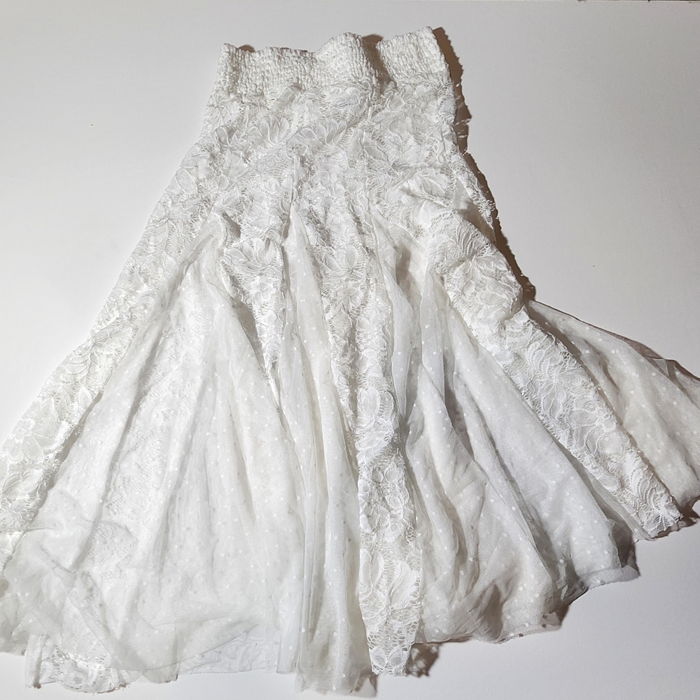 Urban Renewal Cream Sheer Maxi Skirt